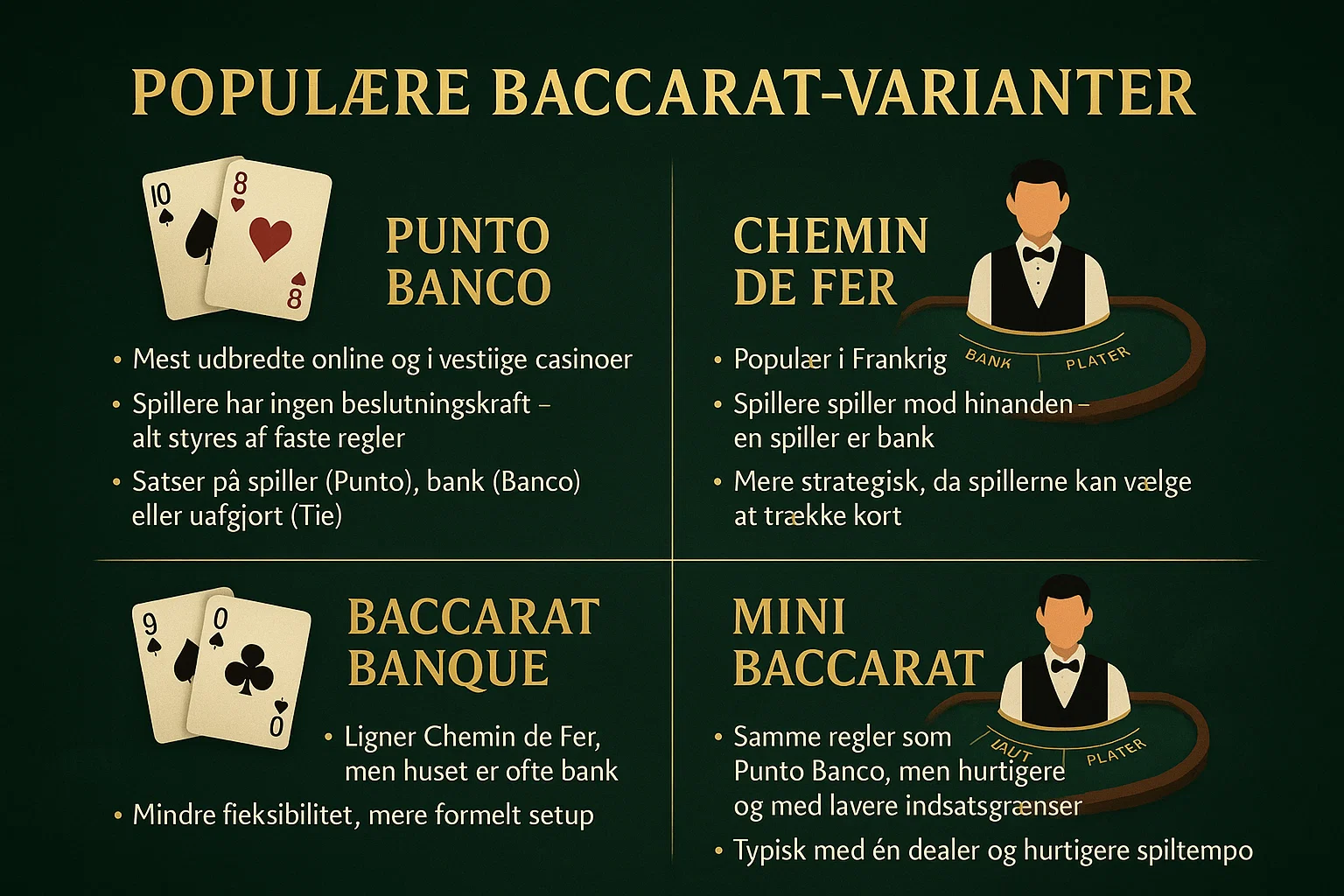 Baccarat Variationer Infografik