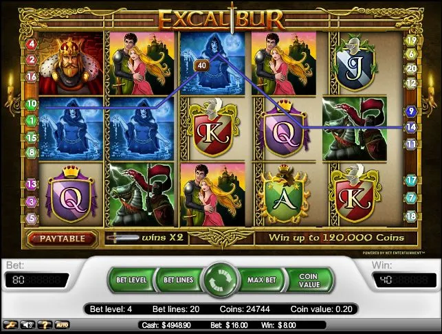 Excalibur slot Danske Casinoer