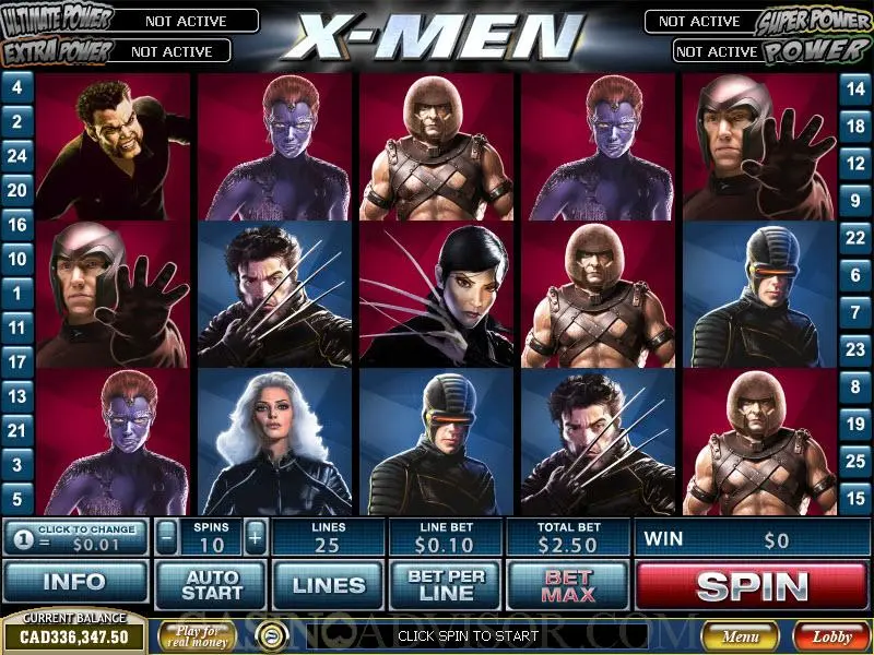 X Men spillemaskine Danske Casinoer