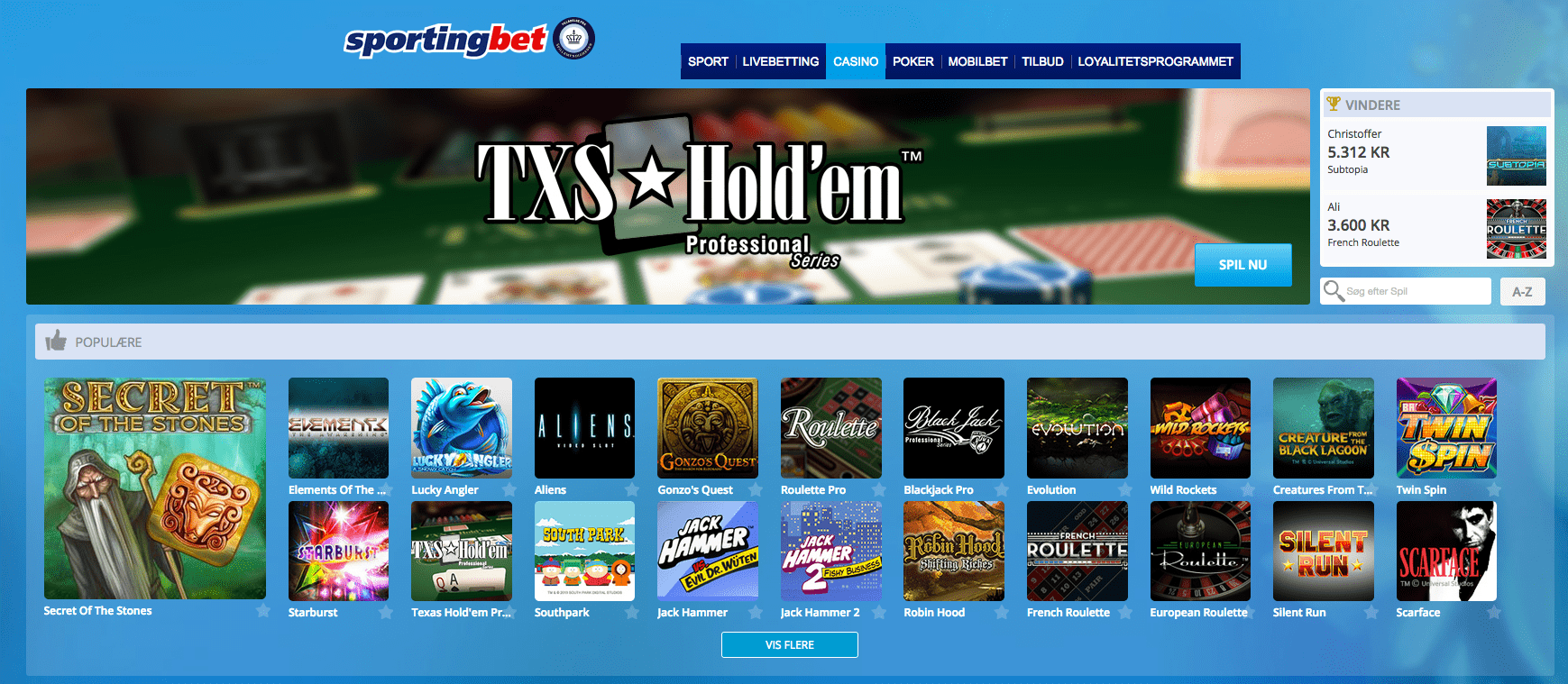 Sportingbet Casino Danske Casinoer