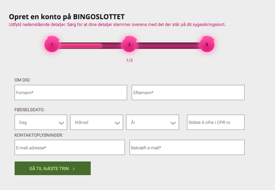 Bingoslottet dc registrering 1