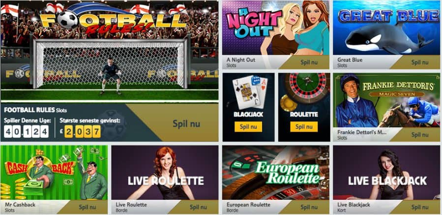 betfair casino Danske Casinoer